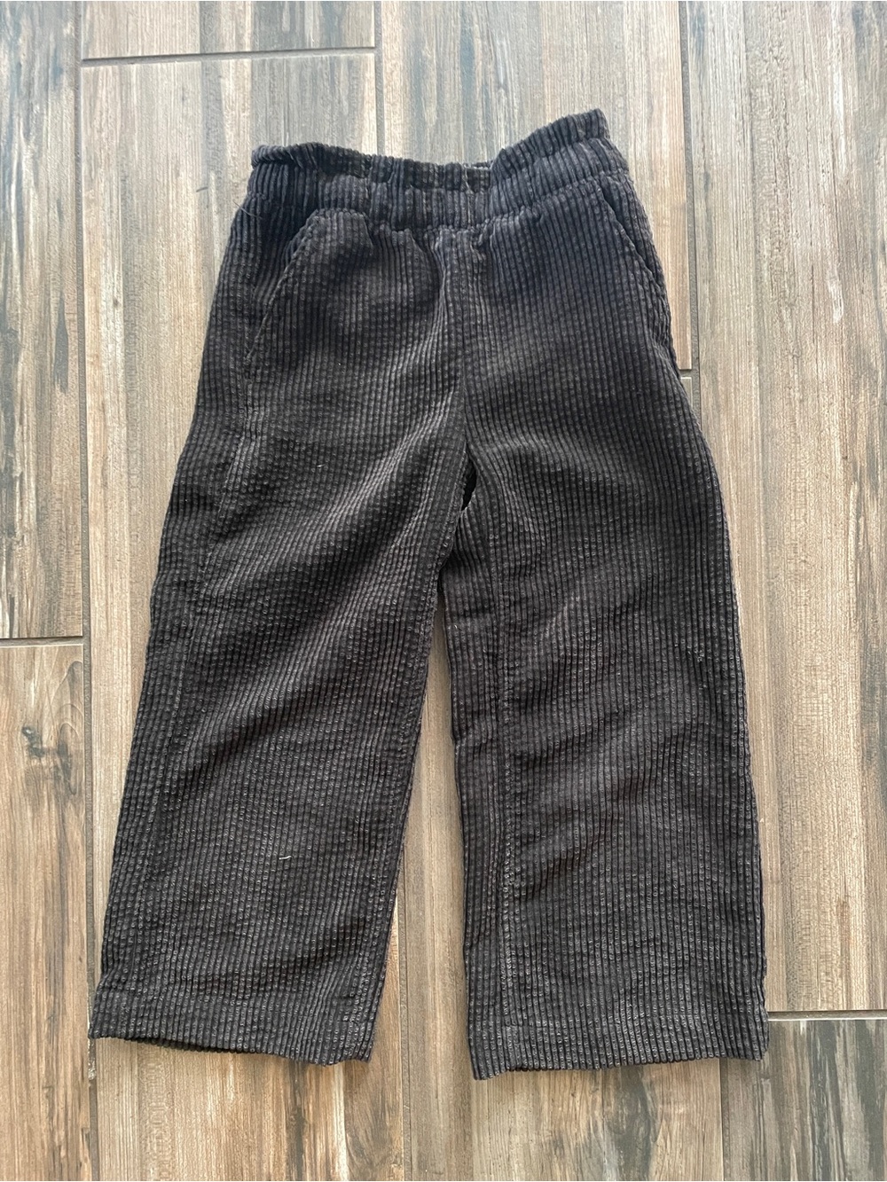 GAP Black Corduroy Kids Wide-Leg Pants Size 4 Years